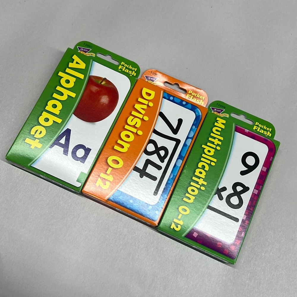 Kids Learning Pocket Flash Cards Bundle - NEW